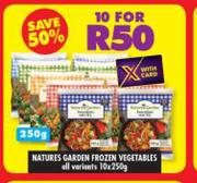 Natures garden Frozen Vegetables All Variants-For 10 x 250g