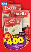 Excella Long Grain Parboiled Rice-For 3 x 10Kg
