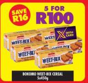 Bokomo Weet Bix Cereal-For 5 x 450g