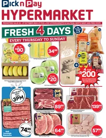 Pick n Pay Hypermarket Gauteng, Free state, North West : Hyper Fresh Specials (24 October - 27 October 2024)