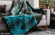 Zadie Reversible Acrylic Wearing Blanket Chocolate And Teal(16 Months)