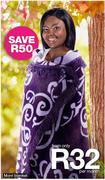 Morri Reversible Acrylic Wearing Blanket Purple (Cash)