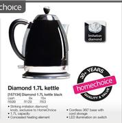 Diamond 1.7Ltr Kettle Black (6 Months)