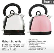Echo 1.8Ltr Kettle Silver Or Pink (Cash)
