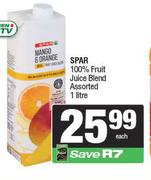 Spar 100% Fruit Juice Blend Assorted-1L