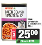 Spar Baked Beans In Tomato Sauce-For 2 x 410g