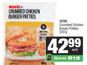 Spar Crumbed Chicken Burger Pattied-520g Each