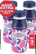 Lancewood Low Fat Drinking Yoghurt Assorted-225ml Each