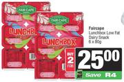 Faircape Lunchbox Low Fat Dairy Snack-For 2 x 6 x 80g 