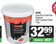 Spar Low Fat Or Fat Free Yoghurt-1Kg Each