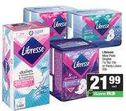 Libresse Maxi Pads Singles 7s/9s/10s Or Pantyliners 20s