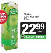 Rhodes 100% Fruit Juice-1L