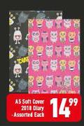 A5 Soft Cover 2018 Diary Assorted