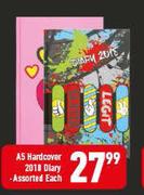 A5 Hardcover 2018 Diary Assorted