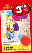 Flip File 60 Pages A4 Exam Pad Assorted