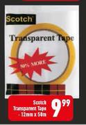 Scotch Transparent Tape 12mm x 50m