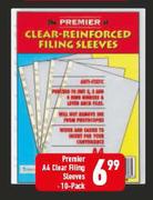 Premium A4 10-Pack Clear Filing Sleeves