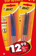 BIC Clic Ballpoint Pens 2-Pack Assorted-Per Pack