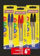 Penflex Ballpoint Pens 2-Pack Assorted-Per Pack