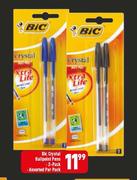 BIC Crystal Ballpoint Pens 2-Pack Assorted-Per Pack