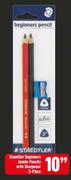 Steadtler Beginners 3-Piece Jumbo Pencils With Sharpener 