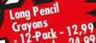 Long Pencil Crayons 12-Pack