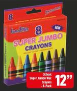 School Super Jumbo Wax Crayons 8-Pack