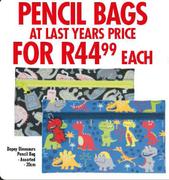20cm Dopey Dinosours Pencil Bag Assorted-Each
