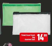 Tinted Exam Pencil Bag Assorted-Each