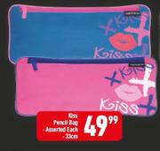 33cm Kiss Pencil Bag Assorted-Each