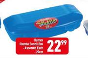 20cm Bantex Shuttle Pencil Box Assorted-Each