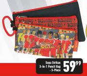 Supa Strikas 3 In 1 Pencil Bag-3 Piece
