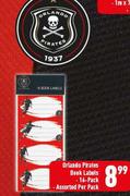 Orlando Pirates Book Labels 16 Pack Assorted-Per Pack