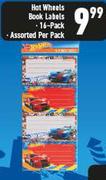 Hot Wheels Book Labels 16 Pack Assorted-Per Pack