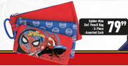 Spider-Man 3-In-1 3 Piece Pencil Bag Assorted-Each