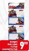 Avengers Book Labels 16 Pack Assorted-Per Pack