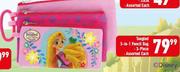 Tangled 3-In-1 3 Piece Pencil Bag Assorted-Each