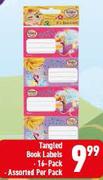 Tangled Book Labels 16 Pack Assorted-Per Pack