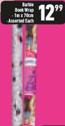 Barbie Book Wrap 1m x 70cm Assorted-Each