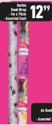 Barbie Book Wrap 1m x70Cm Assorted-Each