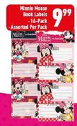 Minnie Mouse Book Labels 16 Pack Assorted-Per Pack