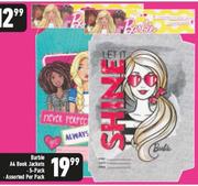 Barbie A4 Book Jackets 5 Pack Assorted-Per Pack