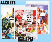 Boys A4 Book Jackets 5 Pack Assorted-Per Pack