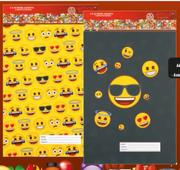 Emoji A4 Book Jackets 5 Pack Assorted-Per Pack