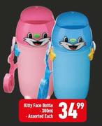 Kitty Face Bottle 300ml Assorted-Each