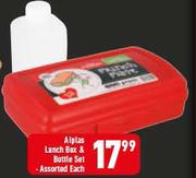 Alplas Lunch Box & Bottle Set Assorted-Each