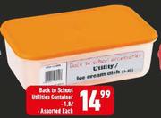 Back To School Utilities Container 1.8Ltr Assorted