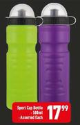 Sport Cap Bottle 500ml Assorted-Each