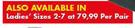 Curzon Ladies Sizes 2-7 Assorted-Per Pair