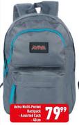 0Aviva Multi Pocket Backpack Assorted-43cm Each